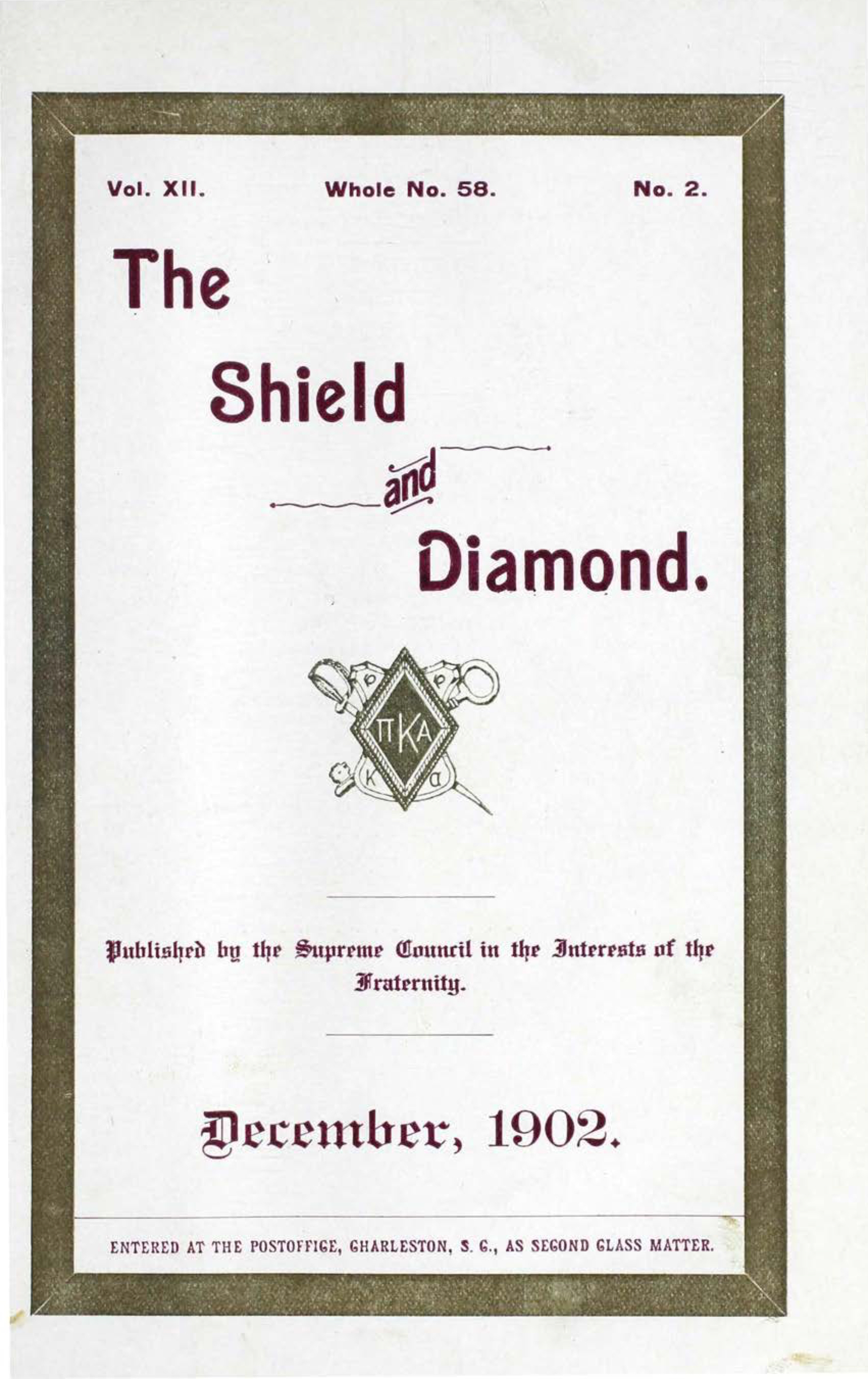 Shield and Diamond, Vol. 12, No. 2, December 1902